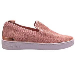 MICHAEL KORS Slip On Sneakers Rose Gold Metallic Size 7.5